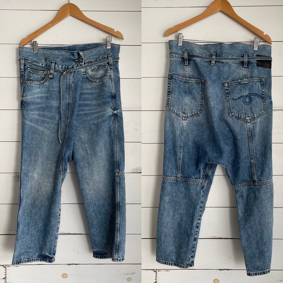 R13 Staley Cross Over Jeans Size 29 - Picture 3 of 8